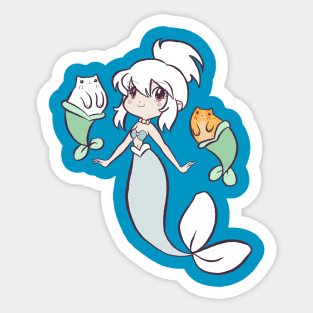 Mermaids with MerCats Sticker